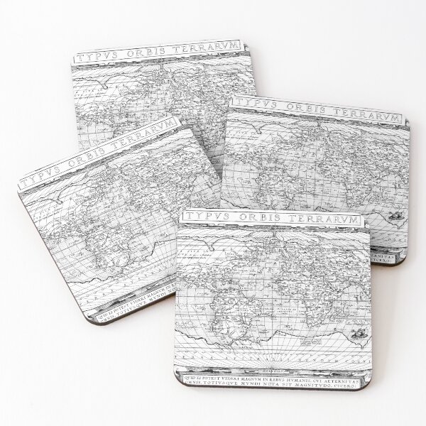 Item preview, Vintage World Map Black and White designed and sold by ind3finite.