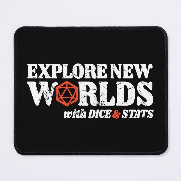 Item preview, Explore New Worlds with Dice and Stats DnD Gaming designed and sold by DnlDesigns.