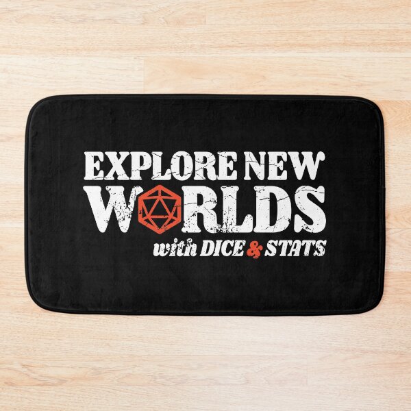 Item preview, Explore New Worlds with Dice and Stats DnD Gaming designed and sold by DnlDesigns.