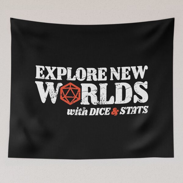 Item preview, Explore New Worlds with Dice and Stats DnD Gaming designed and sold by DnlDesigns.