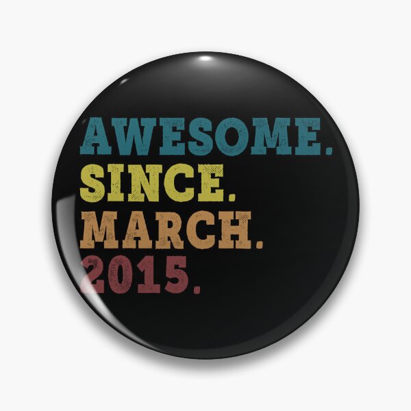 Item preview, Awesome Since March 2015 Retro Vintage 7th Birthday Gift designed and sold by designbychow.