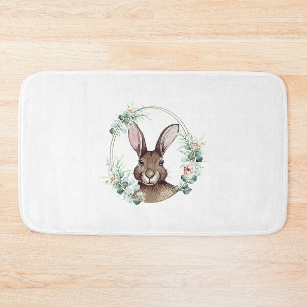 Item preview, Bunny Rabbit in a Floral Gold Wreath Frame  designed and sold by angkhuong1993.