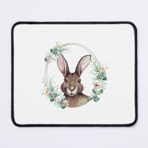 Item preview, Bunny Rabbit in a Floral Gold Wreath Frame designed and sold by angkhuong1993.