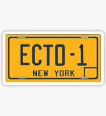 Ghostbusters - Ecto-1 License Plate - Clean Sticker