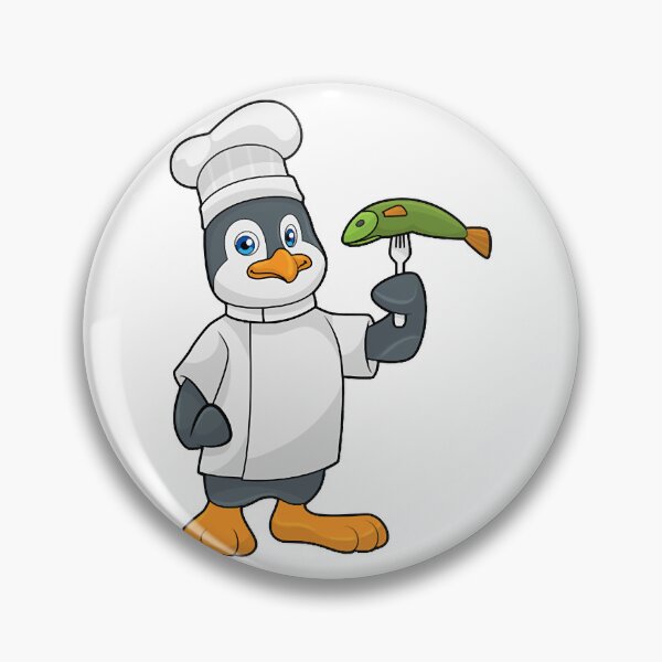 Item preview, Penguin as Cook with Fish & Cooking apron  designed and sold by thai1993.