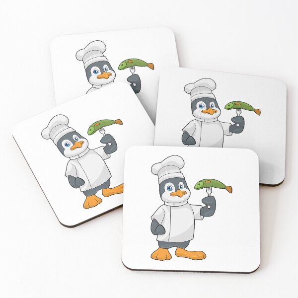 Item preview, Penguin as Cook with Fish & Cooking apron  designed and sold by thai1993.