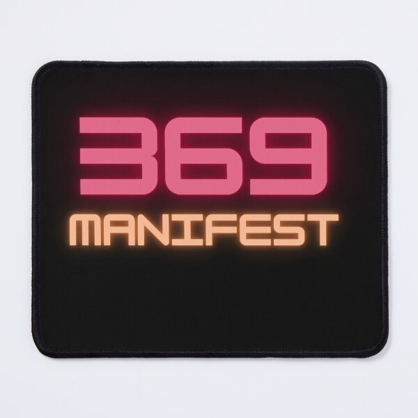 Item preview, 369- Tesla magic manifesting numbers in raspberry and tangerine designed and sold by Mary Egan.