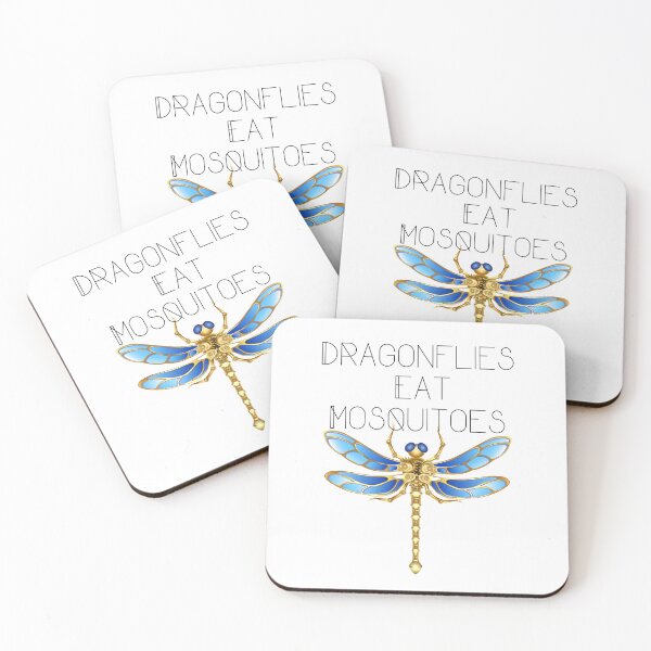 Item preview,  Dragonflies Eat Mosquitoes Light Ground Design designed and sold by EarthArtDesigns.