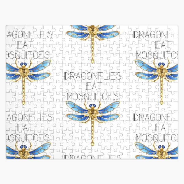 Item preview, Dragonflies Eat Mosquitoes Light Ground Design designed and sold by EarthArtDesigns.