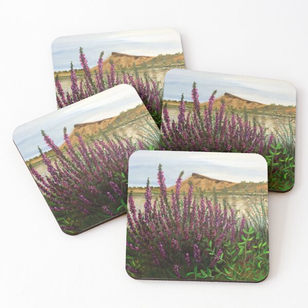 Item preview, Lizard Butte and Purple Loosestrife Marsing Idaho Artwork by Jolene Edwards designed and sold by CurlyClaraBelle.