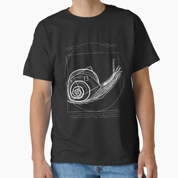 Aperçu de l'œuvre Coquille d'escargot de Vitruve Fibonacci Slug Clothes Gift Snail créée et vendue par QuaybaNagatay.