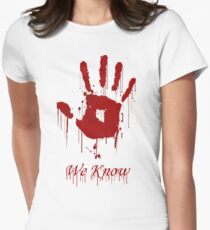 AWESOME Dark Brotherhood "We Know" Women's Fitted T-Shirt