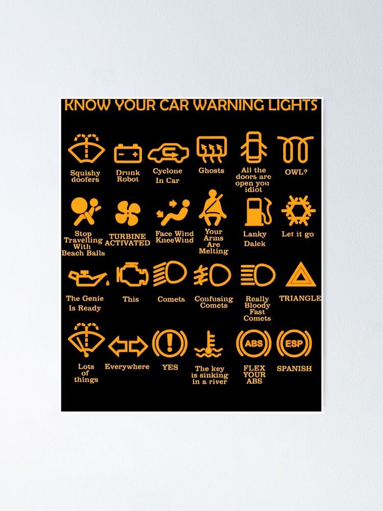Car warning lights, very funny, original, driver gift Essential