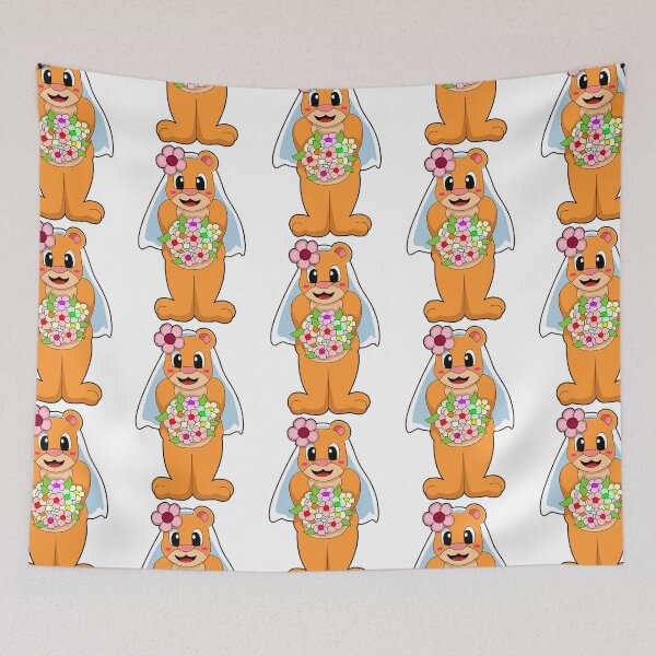 Item preview, Bear as Bride with Flowers  designed and sold by thai1993.