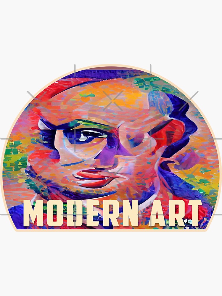 "Modern Art" Sticker by CattlettArt Redbubble