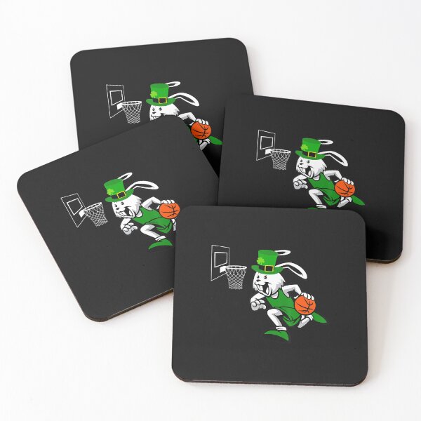 Item preview, Leprechaun Bunny Basketball St Patricks Day Easter Sports designed and sold by catprograming.