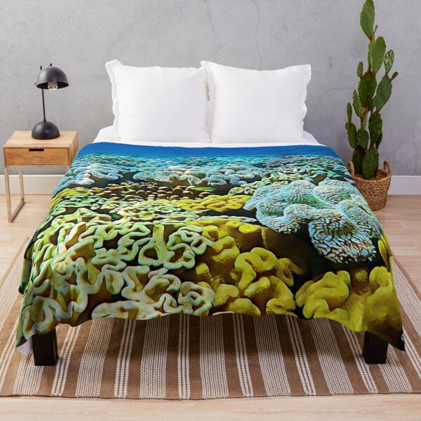 Item preview, Yellow Leather Corals on a Shallow Coral Reef in Fiji designed and sold by OceanVentures.