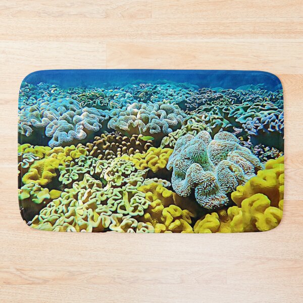 Item preview, Yellow Leather Corals on a Shallow Coral Reef in Fiji designed and sold by OceanVentures.