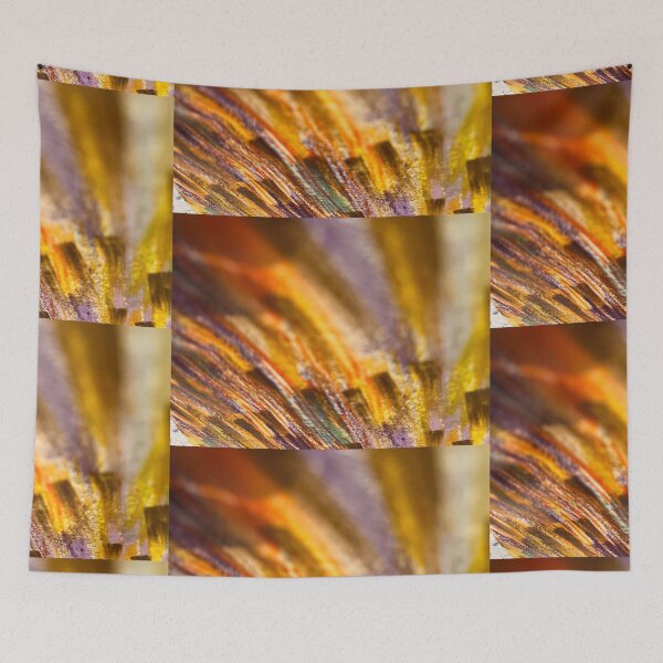 Item preview, Abstract print golden glimmer rust brown gold morphed pattern industrial  designed and sold by super_shimizu.