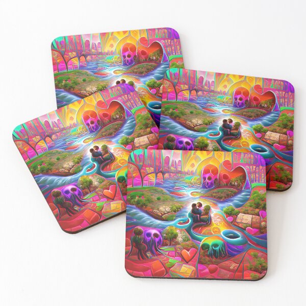 Item preview, The River of Souls Love Romantic-- Ghosts Spirits Bright Colorful  designed and sold by glitchman2.
