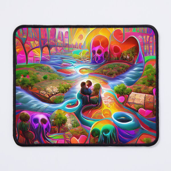 Item preview, The River of Souls Love Romantic-- Ghosts Spirits Bright Colorful  designed and sold by glitchman2.