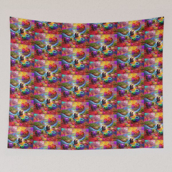 Item preview, The River of Souls Love Romantic-- Ghosts Spirits Bright Colorful  designed and sold by glitchman2.