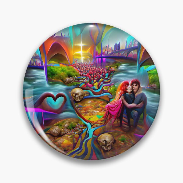 Item preview, The River of Souls Love Romantic-- Ghosts Spirits Bright Colorful  designed and sold by glitchman2.