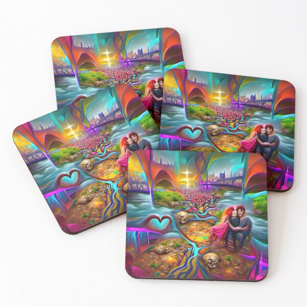 Item preview, The River of Souls Love Romantic-- Ghosts Spirits Bright Colorful  designed and sold by glitchman2.