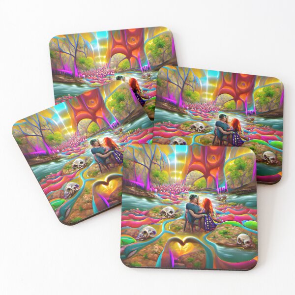 Item preview, The River of Souls Love Romantic-- Ghosts Spirits Bright Colorful  designed and sold by glitchman2.