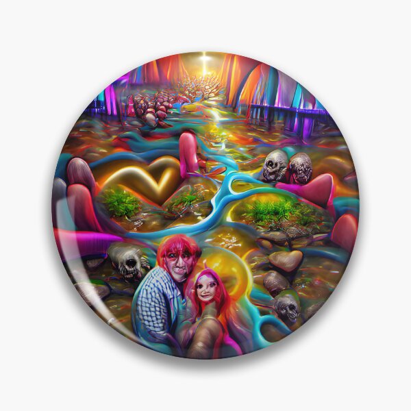 Item preview, The River of Souls Love Romantic-- Ghosts Spirits Bright Colorful  designed and sold by glitchman2.