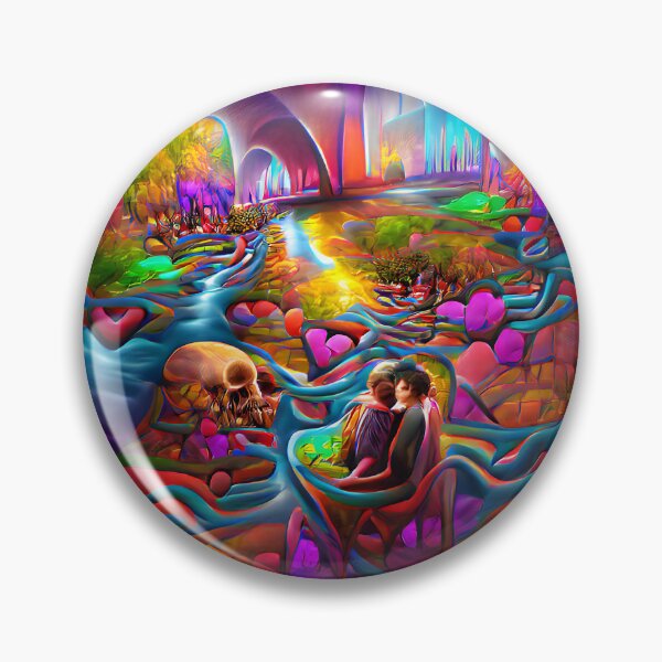 Item preview, The River of Souls Love Romantic-- Ghosts Spirits Bright Colorful  designed and sold by glitchman2.