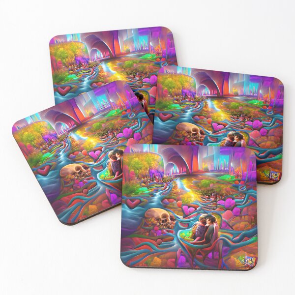 Item preview, The River of Souls Love Romantic-- Ghosts Spirits Bright Colorful  designed and sold by glitchman2.