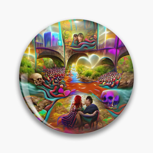Item preview, The River of Souls Love Romantic-- Ghosts Spirits Bright Colorful  designed and sold by glitchman2.