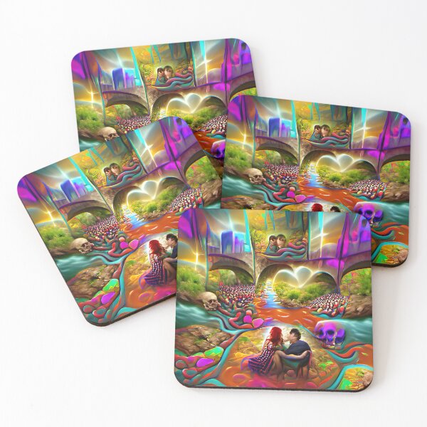 Item preview, The River of Souls Love Romantic-- Ghosts Spirits Bright Colorful  designed and sold by glitchman2.