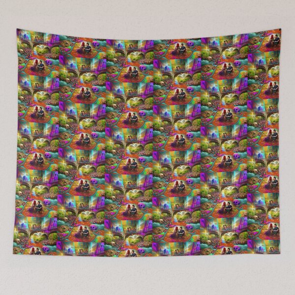 Item preview, The River of Souls Love Romantic-- Ghosts Spirits Bright Colorful  designed and sold by glitchman2.