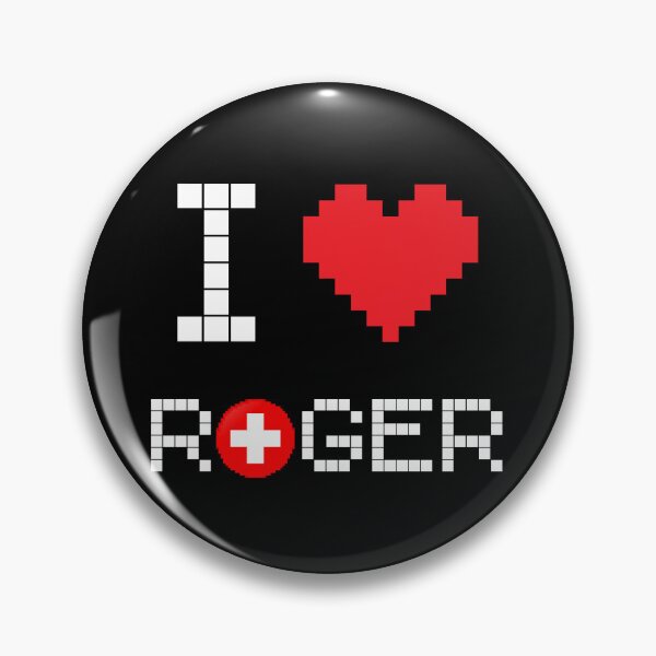 Item preview, I Love Roger: Tennis Retro Pixel Dark 4 designed and sold by OutofFocusShop.