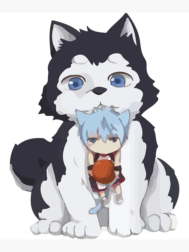 "Kuroko_s basket Artwork Tetsuya Kuroko basket and the dog " Poster