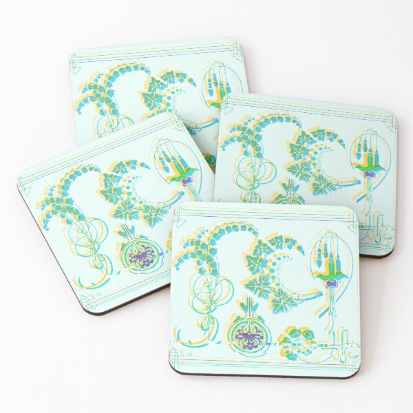 Item preview, Glitch Art Nouveau Magical Symbolism Green designed and sold by BioDigital-Jazz.