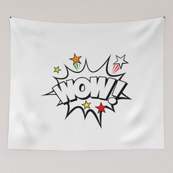 Item preview, T-shirt for boys and girls who loves the word of wow printed with wow with stars designed and sold by LTMARKETING.