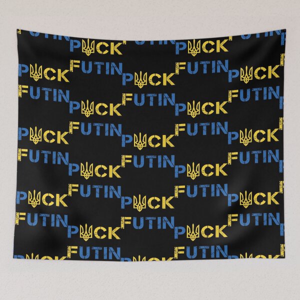 Item preview, Putin Khuylo - Slava Ukraini - the Fight Is Here Flag Pride Vintage-Slava Ukraini - Volodymyr Zelens      designed and sold by PrintedTeezs.