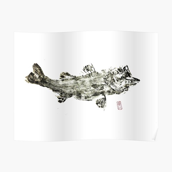 "Suzuki gyotaku" Poster for Sale by NatadeCoco Redbubble