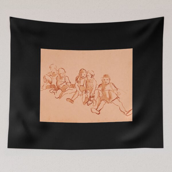Item preview, Old School Kids Relaxing in the Summer Canvas Print designed and sold by rossgarykev.