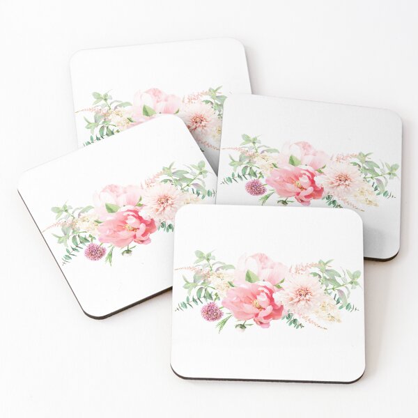 Item preview, Pink Coral Watercolor Flowers designed and sold by junkydotcom.