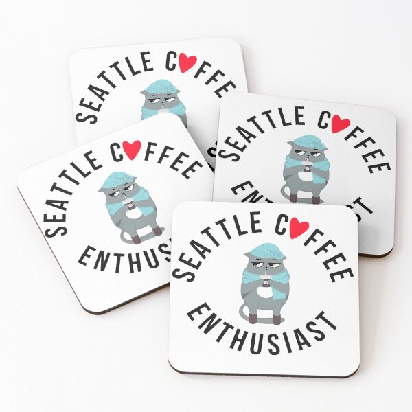 Item preview, Seattle Coffee Enthusiast Sleepy Cat designed and sold by Mompreneur and Daughter.