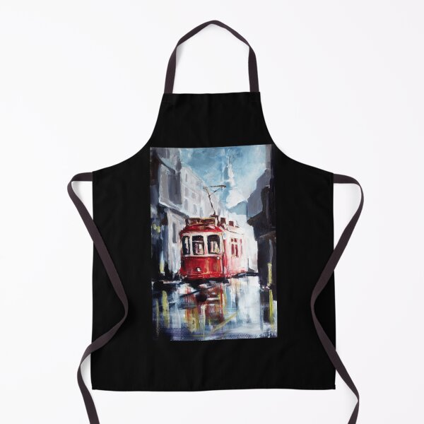 Item preview, Old tram on the street Canvas Print designed and sold by rossgarykev.