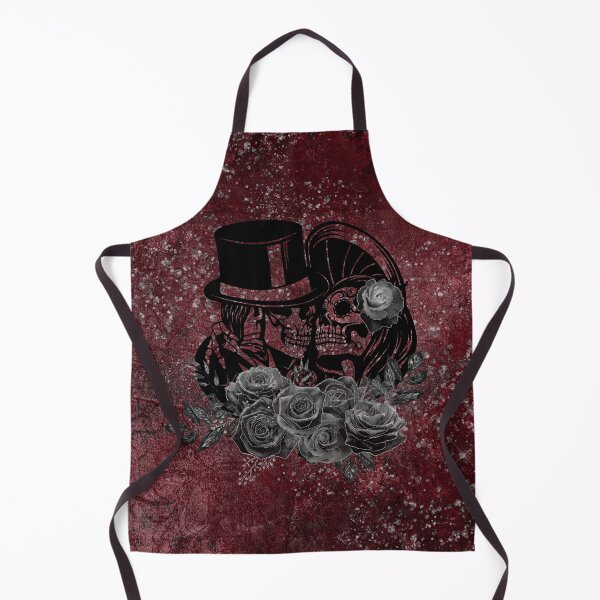 Item preview, Gothic Kissing Skulls Couple And Blood Red Eternal Love Black Roses designed and sold by ChicoryJunction.