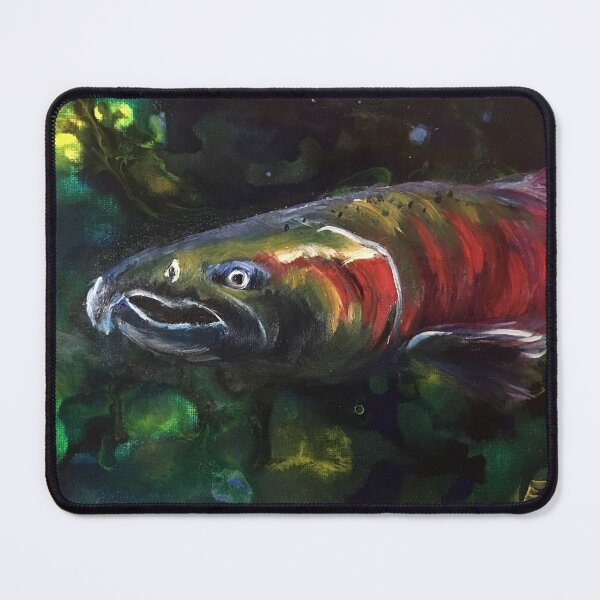 Item preview, Salmon Artwork by Jolene Edwards designed and sold by CurlyClaraBelle.
