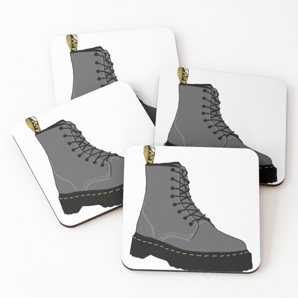 Item preview, Grey Doc Martens Illustration designed and sold by Maddie OMalley.