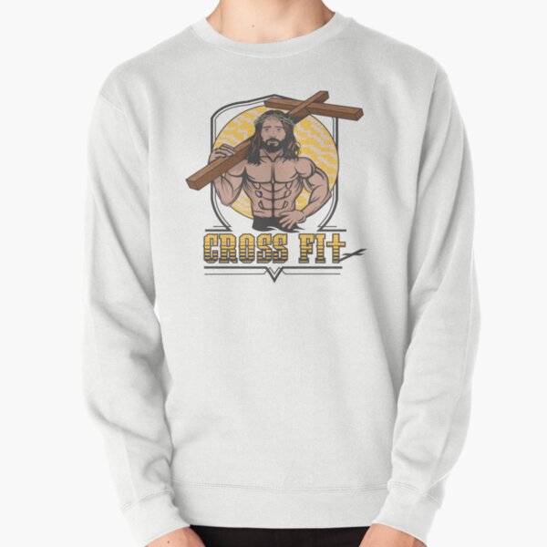Vista previa del artículo con la obra «Jesus CrossFit», diseñado y vendido por overwithdrawn.