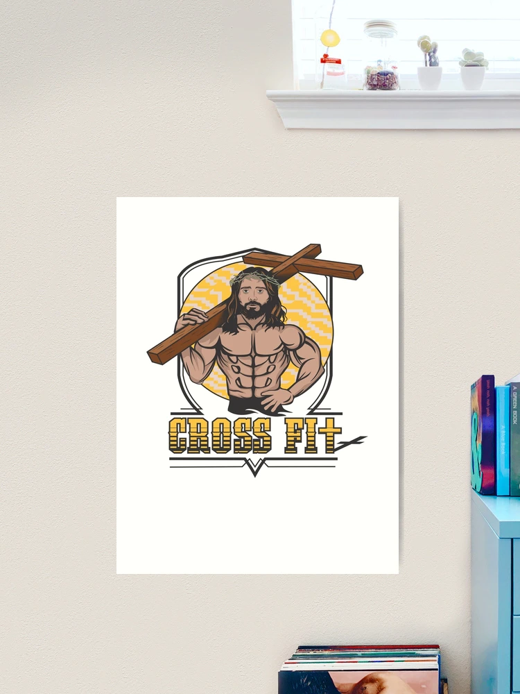 Jesus CrossFit Sticker for Sale by overwithdrawn